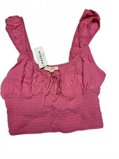 Pacsun Pink Smocked Crop Top XS