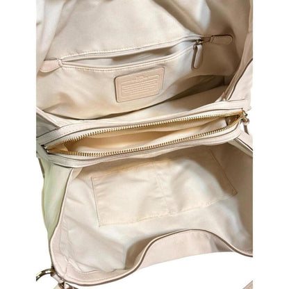 Coach Restored Madison Carlyle Shoulder Bag Cream Leather Gold Hardware ToteHobo
