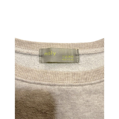 Molly Women’s Gray Crewneck Sweatshirt Swan Applique Long Sleeve Casual Size M