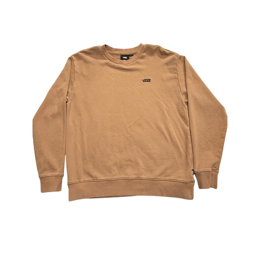 VANS Crewneck Sweatshirt Men’s Medium Tan Brown Classic Logo Skate Pullover M