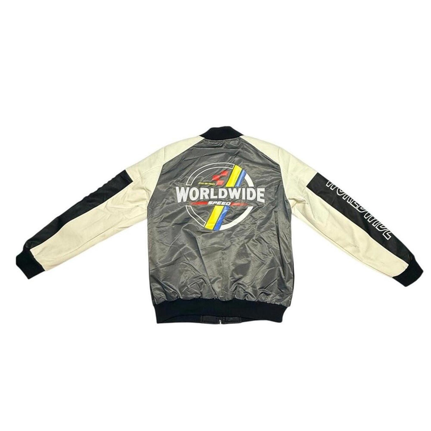 Riot Empire Racing Bomber Jacket Small Worldwide Speed Graphic Moto Streetwear