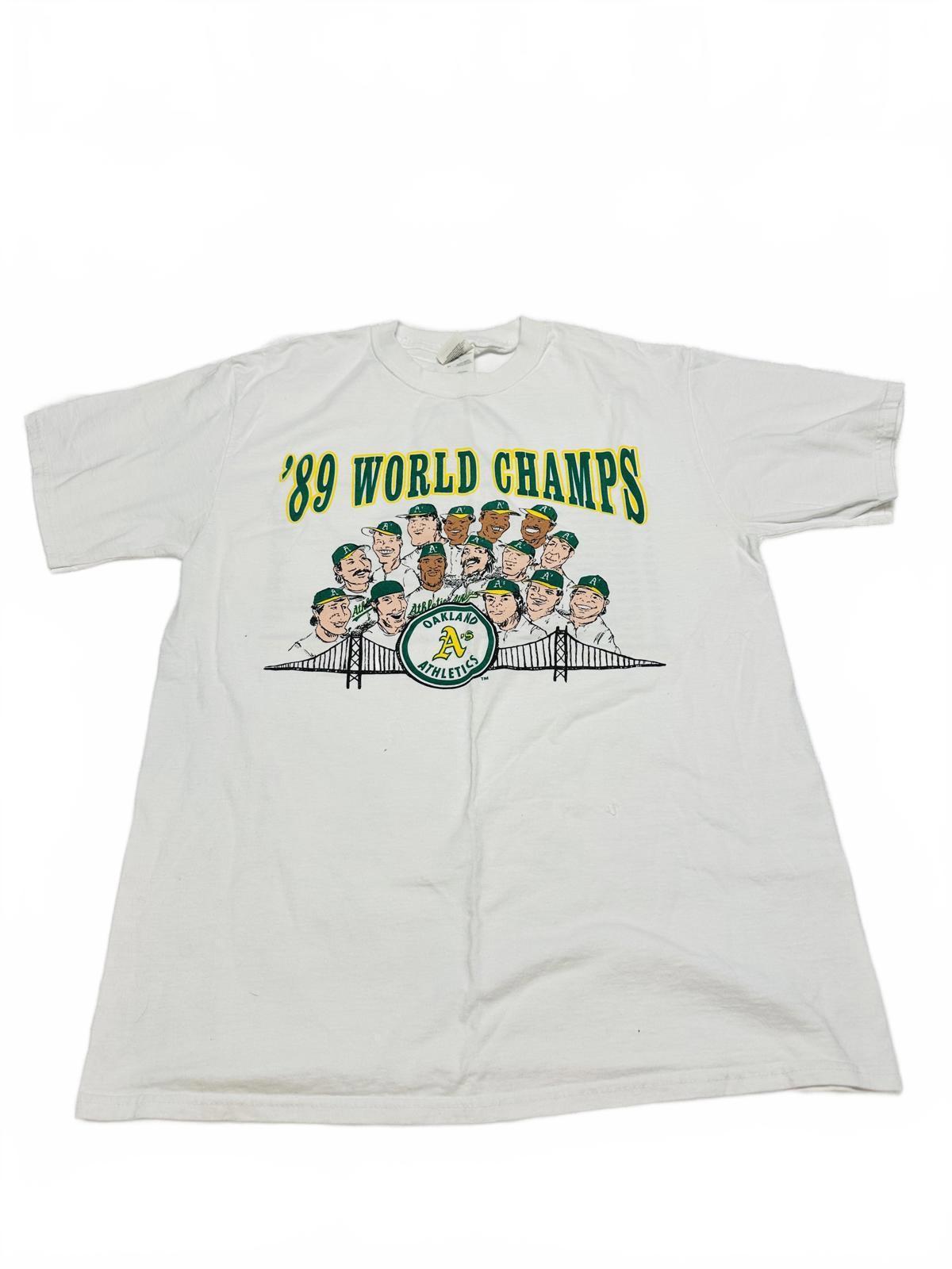Vintage 1989 Oakland Athletics '89 World Champs T-Shirt