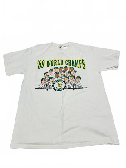 Vintage 1989 Oakland Athletics '89 World Champs T-Shirt
