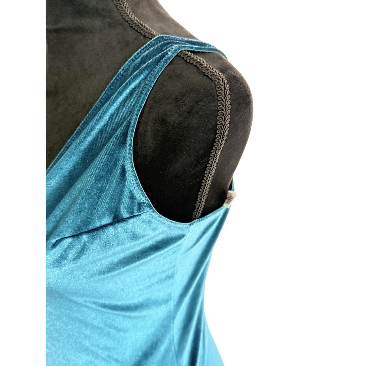 Gilligan & O'Malley Teal Velour Bodysuit Size Medium Women's Spaghetti Strap NWT