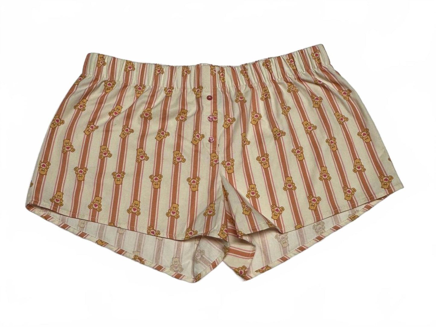 Care Bears Striped Teddy Bear Print Pajama Shorts