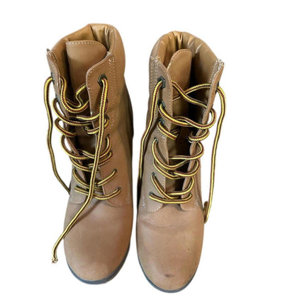 Dartford Women's Tan Lace-Up Ankle Boots Size 9M