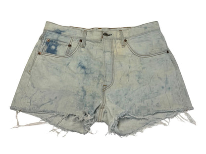 Levi’s 501 Original Women’s Denim Shorts W32 Tie Dye Frayed Hem High Waist Y2K