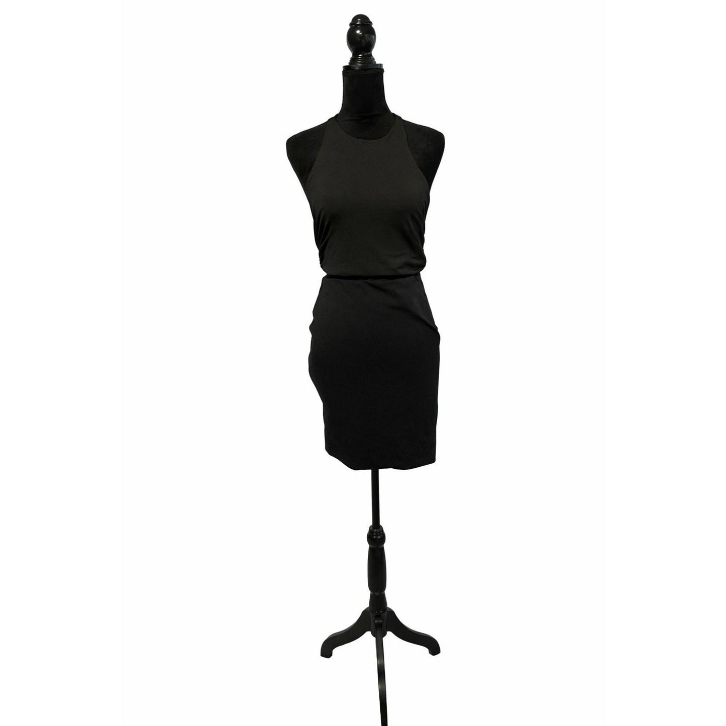 Women’s 2 Piece Black Halter Top and Stretchy Skirt Set Az Large New No Tags L