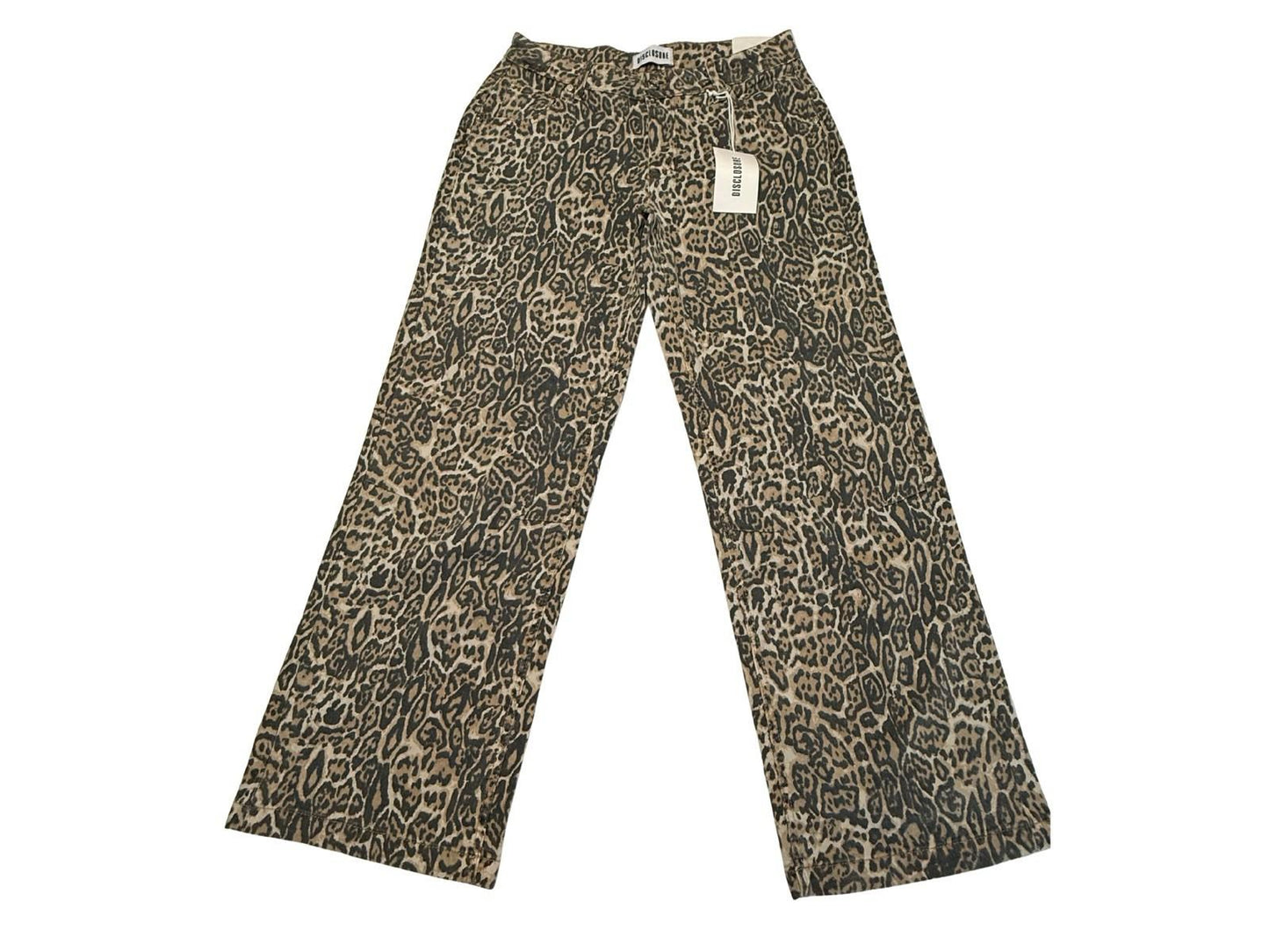 Disclosure Leopard Print Baggy Jeans Women Size 9/29 Wide Leg Y2K NWT Women’s