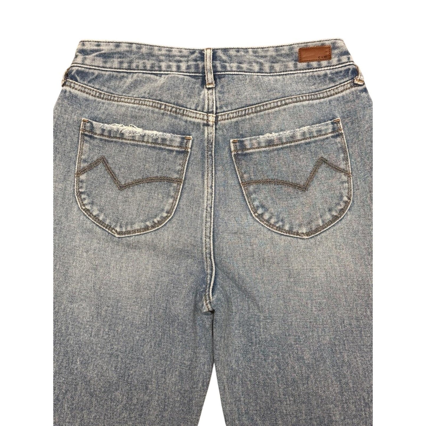 Cleo + Wolf Women’s Ultra High Rise Ankle Jeans Size W28 Light Wash Jeans women