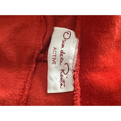 Vintage Oscar de la Renta Full Zip Velour Track Jacket Womens Size Medium Teal