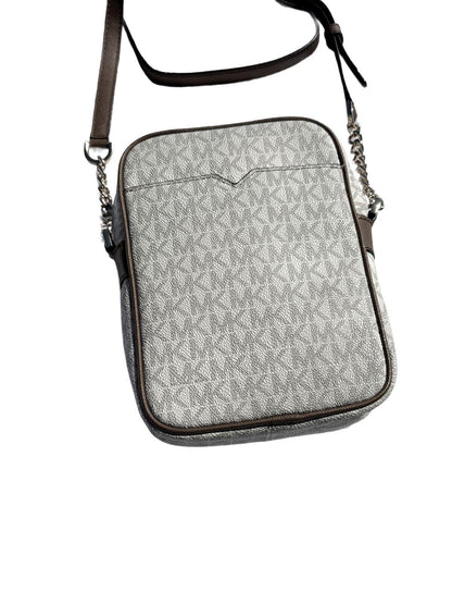 Michael Kors Jet Set Medium Crossbody Bag Signature MK Logo Messenger Purse Grey