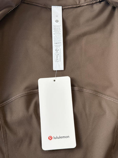 Lululemon Brown Matching Activewear Set Zip Jacket and High-Waist Leggings Size