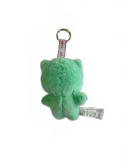 Pop Mart Plush Monster Keychain Kawaii Fluffy Bag Charm Y2K Streetwear Accessory