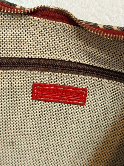 Dooney & Bourke Vintage Red Leather Logo Monogram Hobo Shoulder Bag