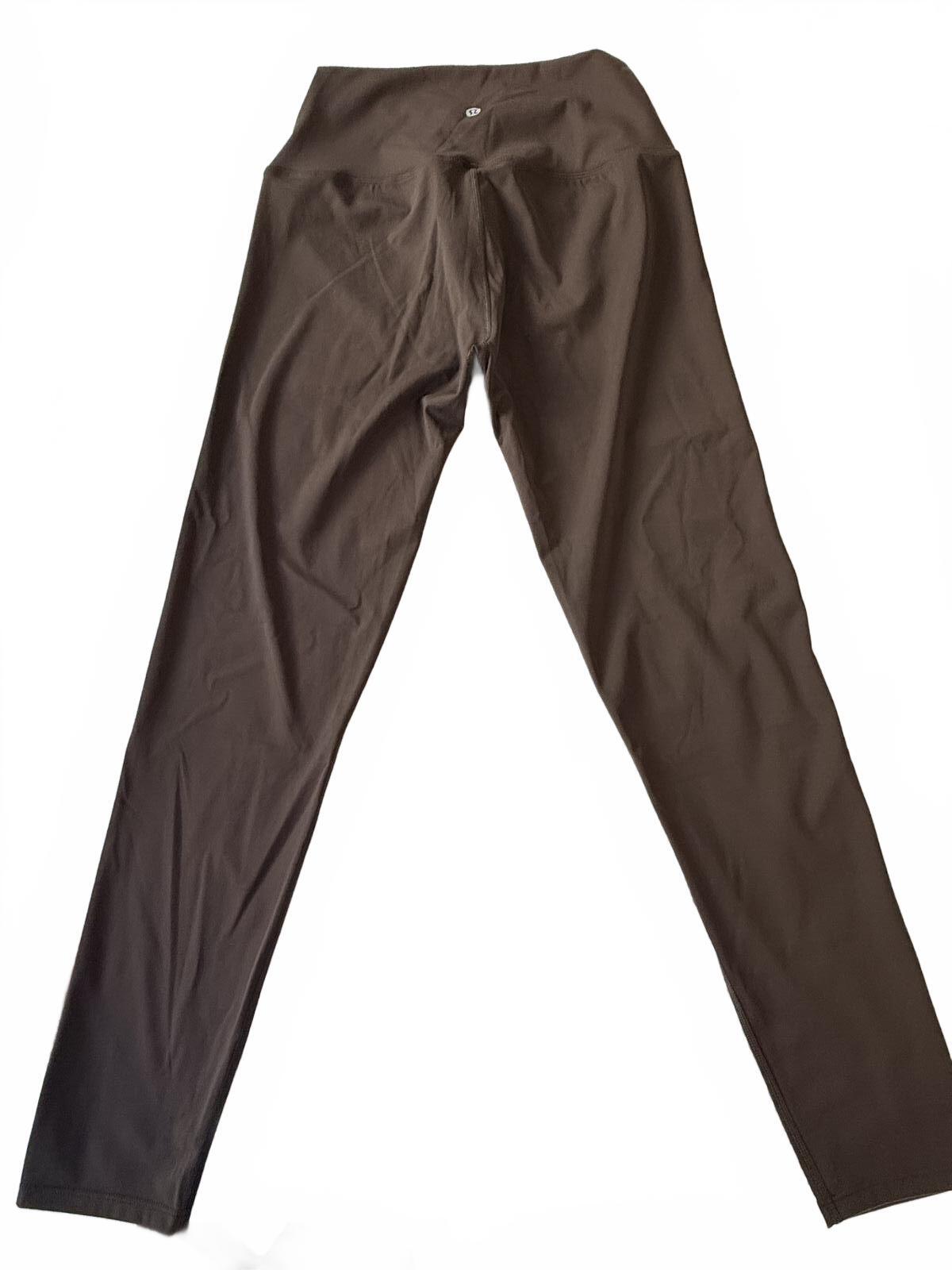 Lululemon Brown Matching Activewear Set Zip Jacket and High-Waist Leggings Size